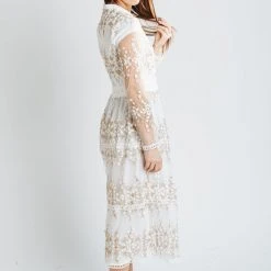 Piper & Scoot The Belnap Lace Detail Dress In White