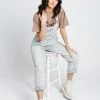 Piper & Scoot Free People: Ziggy Railroad Overalls In Railroad Stripe