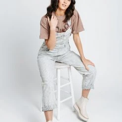 Piper & Scoot Free People: Ziggy Railroad Overalls In Railroad Stripe