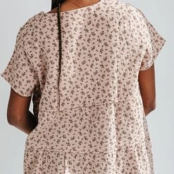 Piper & Scoot Tops The Bernie Patterned Top In Mauve