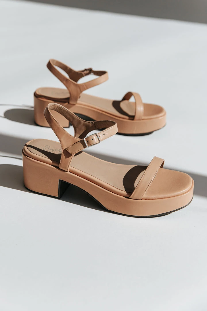 Piper & Scoot Seychelles: Rest Assured Sandal In Vacchetta Leather