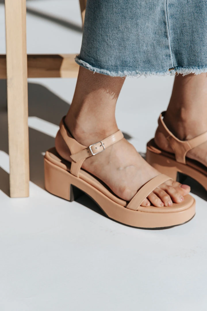 Piper & Scoot Seychelles: Rest Assured Sandal In Vacchetta Leather