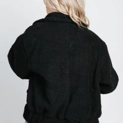 Piper & Scoot The Breckenridge Sherpa Jacket In Black