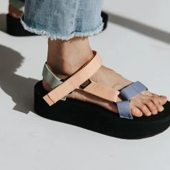 Teva: Flatform Universal In Sherbert Multi Shoes