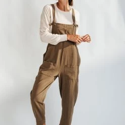 Piper & Scoot: The Truman Pocket Overalls In Olive
