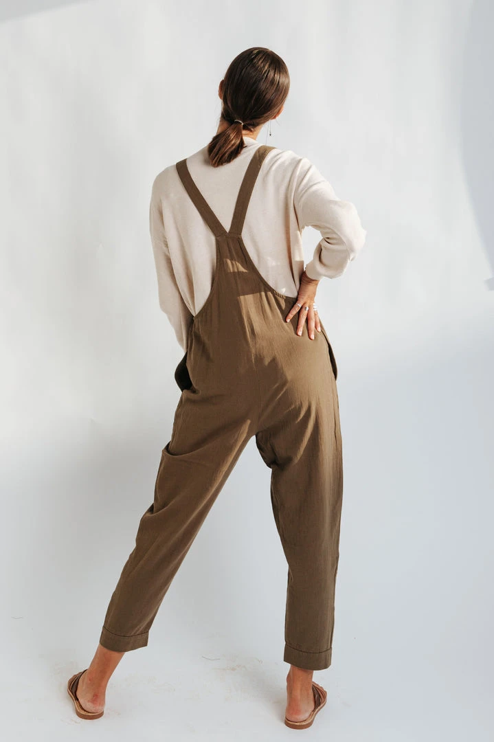 Piper & Scoot: The Truman Pocket Overalls In Olive