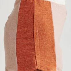 Piper & Scoot The Queens Color Block Shorts In Rose