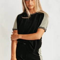 Piper & Scoot Bottoms + Jumpsuits The Queens Color Block Shorts In Black