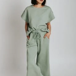 Piper & Scoot The Lenny Textured Top In Mint