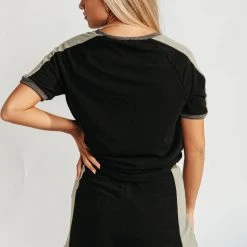 Piper & Scoot Bottoms + Jumpsuits The Queens Color Block Shorts In Black