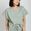 Piper & Scoot The Lenny Textured Top In Mint