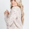 Piper & Scoot The Patricia Speckled Cardigan In Blush Tops