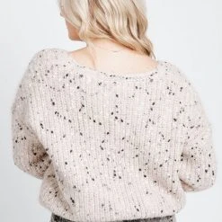 Piper & Scoot The Patricia Speckled Cardigan In Blush Tops