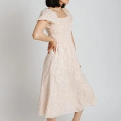 Piper & Scoot Dresses The Ginny Smocked Detail Dress In Blush