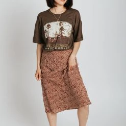 Piper & Scoot Bottoms + Jumpsuits The Everleigh Ditsy Floral Skirt In Tan