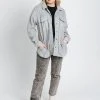 Piper & Scoot The Kirby Shacket In Heather Grey Tops