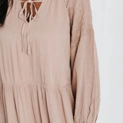 Dresses Piper & Scoot: The Christine Tiered Dress In Mauve