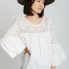 Piper & Scoot The Pixton Lace Detail Blouse In White