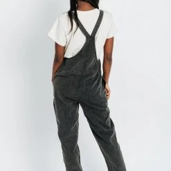 Bottoms + Jumpsuits Piper & Scoot: The Truman Pocket Overalls In Charcoal
