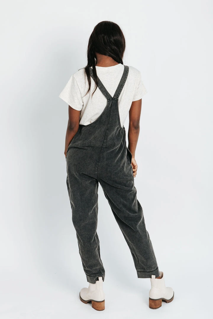 Bottoms + Jumpsuits Piper & Scoot: The Truman Pocket Overalls In Charcoal