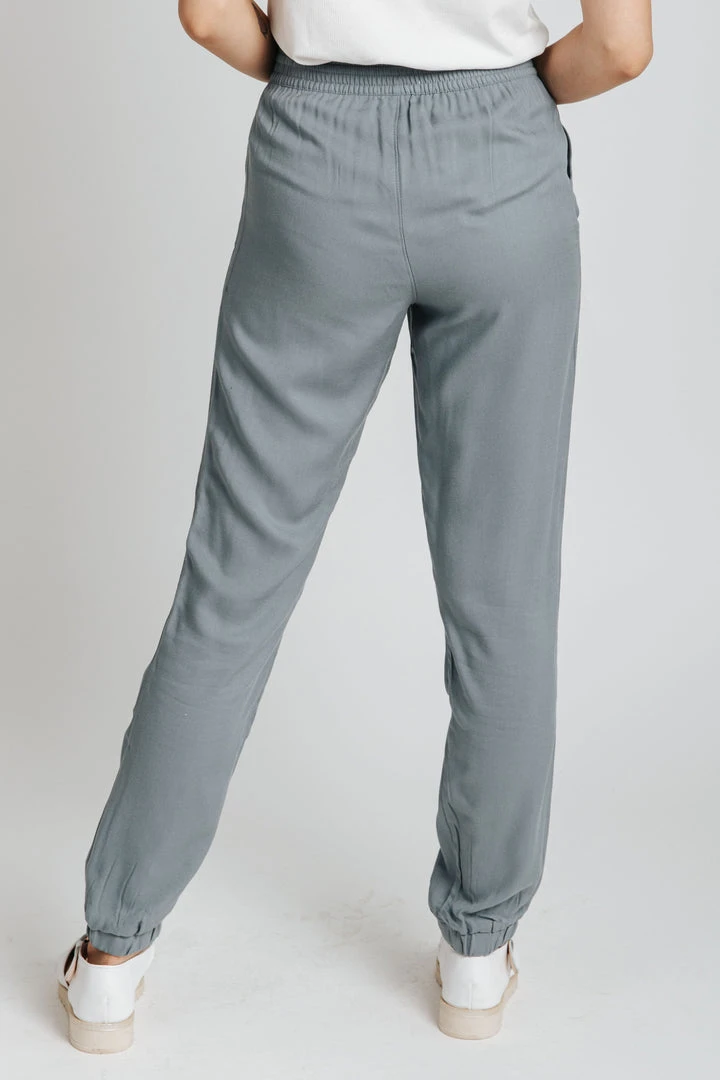 Piper & Scoot The Junie Drawstring Jogger In Denim Bottoms + Jumpsuits