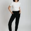 Piper & Scoot Bottoms + Jumpsuits The Junie Drawstring Jogger In Black