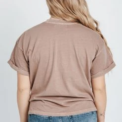 Piper & Scoot Tops The Great Lakes Graphic Tee In Mauve