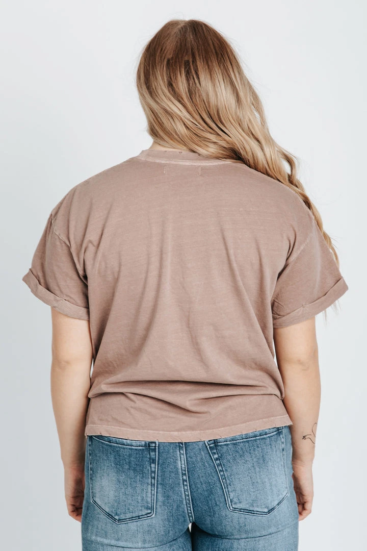 Piper & Scoot Tops The Great Lakes Graphic Tee In Mauve