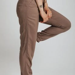 Piper & Scoot The Junie Drawstring Jogger In Cocoa Bottoms + Jumpsuits