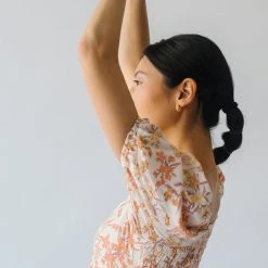 Piper & Scoot The Kepler Floral Midi Dress In Cream