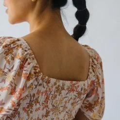 Piper & Scoot The Kepler Floral Midi Dress In Cream