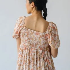 Piper & Scoot The Kepler Floral Midi Dress In Cream