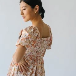 Piper & Scoot The Kepler Floral Midi Dress In Cream