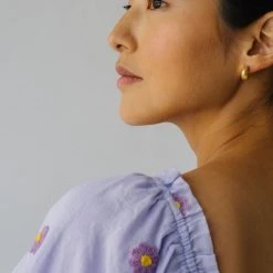 Piper & Scoot Dresses The Sigmond Daisy Embroidered Dress In Lavender