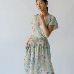 Piper & Scoot The Markell Smocked Dress In Mint