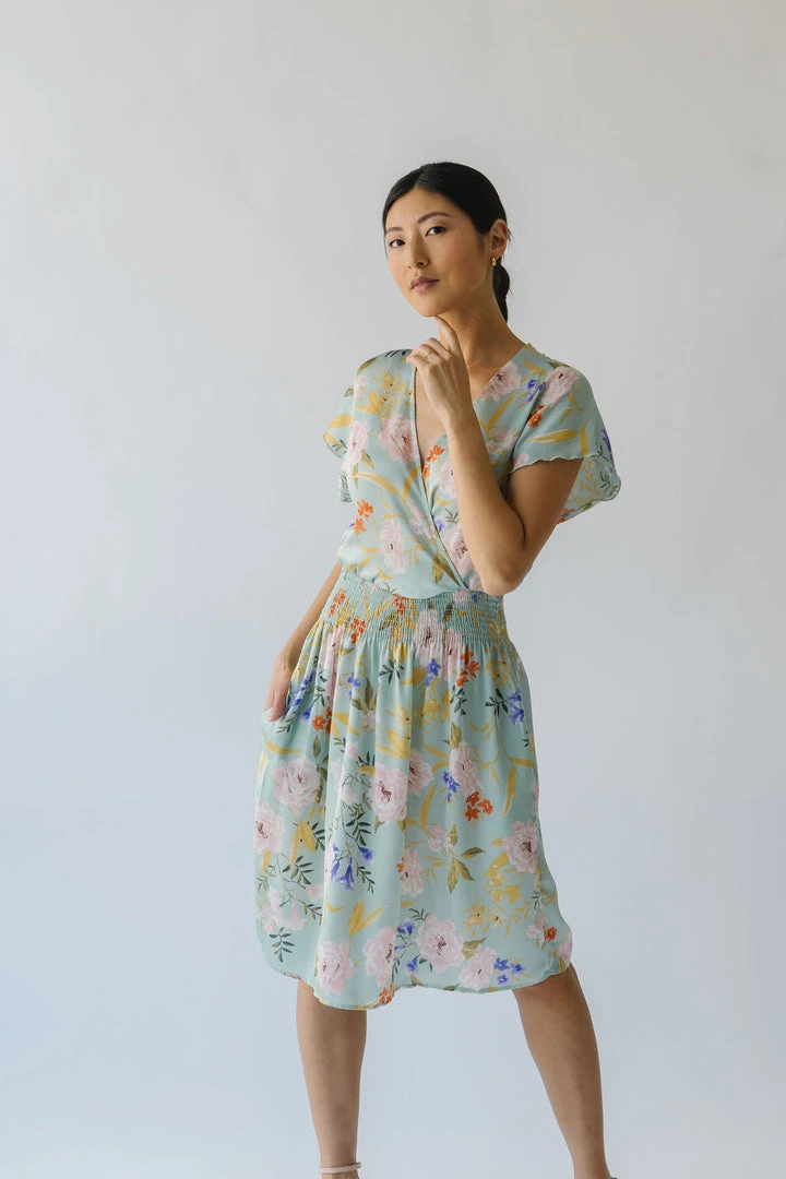 Piper & Scoot The Markell Smocked Dress In Mint