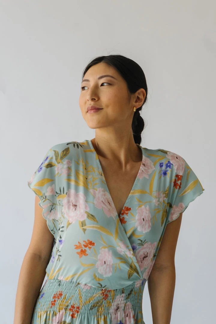 Piper & Scoot The Markell Smocked Dress In Mint