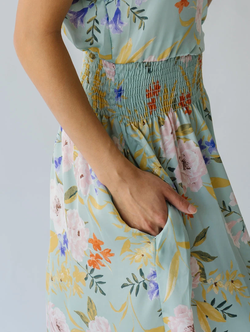 Piper & Scoot The Markell Smocked Dress In Mint