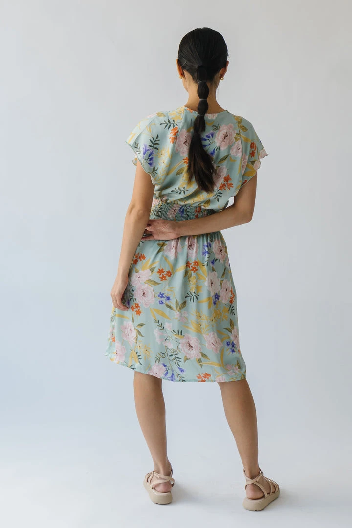 Piper & Scoot The Markell Smocked Dress In Mint