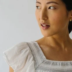 Piper & Scoot The Snyder Ruffle Detail Midi Dress In White