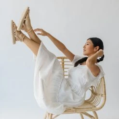 Piper & Scoot The Snyder Ruffle Detail Midi Dress In White