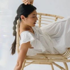 Piper & Scoot The Snyder Ruffle Detail Midi Dress In White