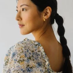 Piper & Scoot The Linder Floral Midi Dress In Blue + Yellow