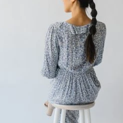 Piper & Scoot The Marilda Ruffle Midi Dress In Denim Dresses