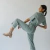 Piper & Scoot The Lindburg Corduroy Jumpsuit In Dusty Sage