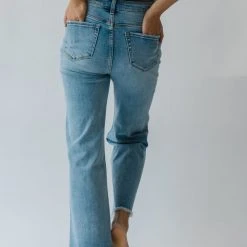 Piper & Scoot Bottoms + Jumpsuits The Derek High Rise Wide Leg Jeans In Light Denim