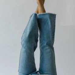 Piper & Scoot Bottoms + Jumpsuits The Derek High Rise Wide Leg Jeans In Light Denim