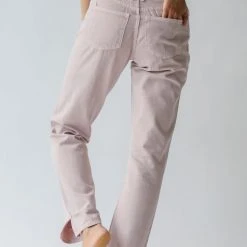 Piper & Scoot The Mcallister Straight Leg Jeans In Pale Mauve