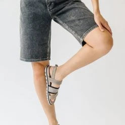 Piper & Scoot The Hanlon High Rise Bermuda Shorts In Acid Black