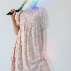 Piper & Scoot The Kepler Floral Midi Dress In Cream